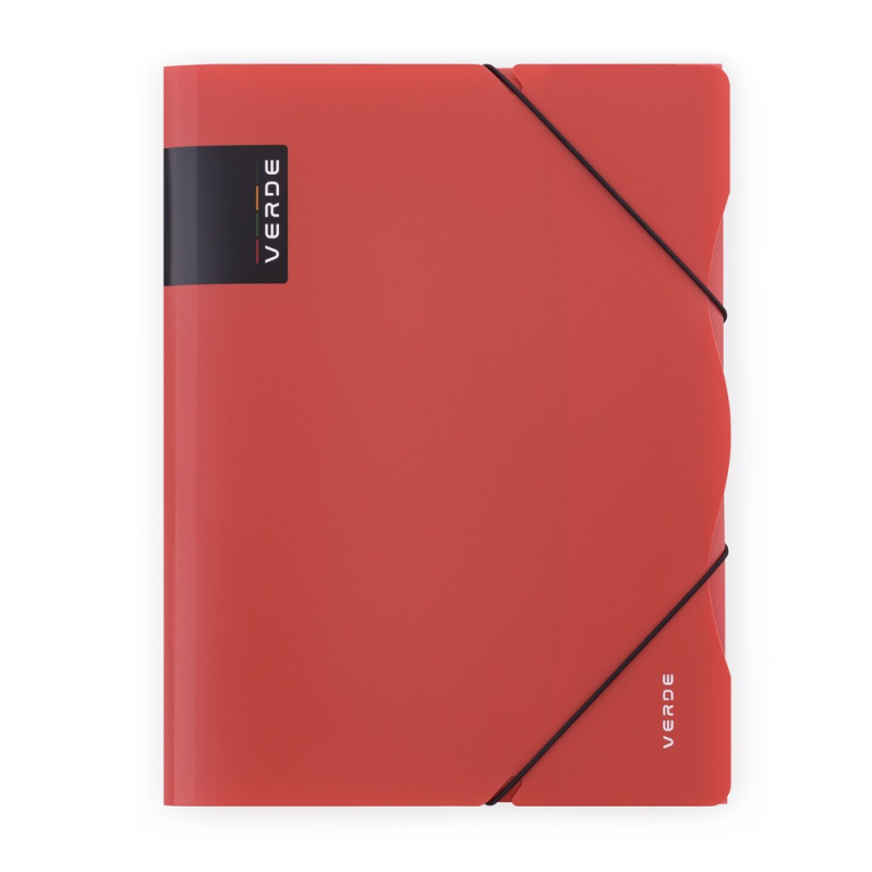 Sloha s gumou A4 PP VERDE cihlová KARTONPP