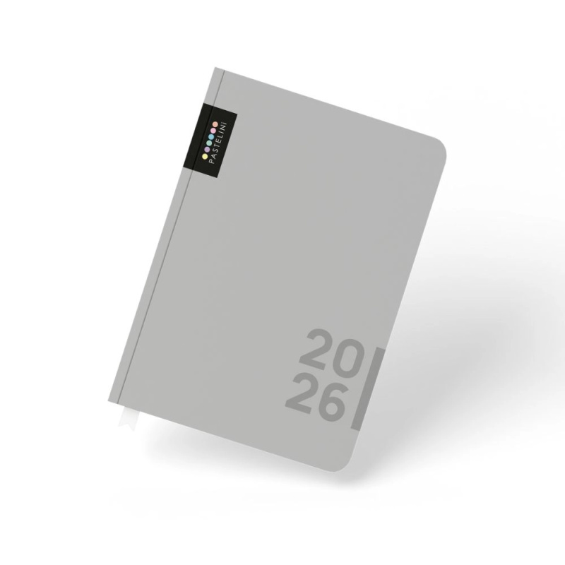 Denní diář A5 2026 PASTELINI šedá