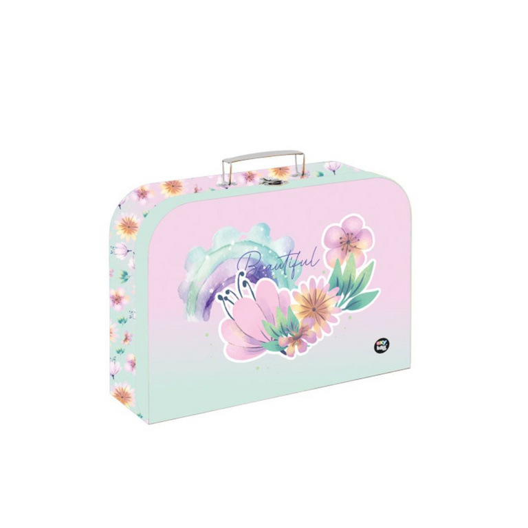OxyBag Kufřík lamino Flowers 34 cm