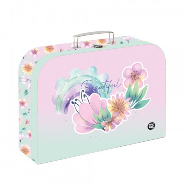 OxyBag Kufřík lamino Flowers 34 cm