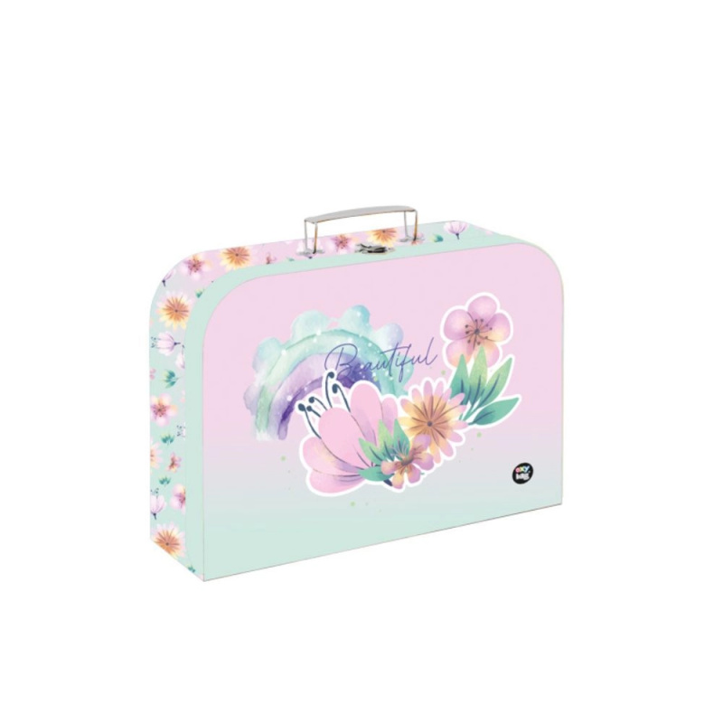 OxyBag Kufřík lamino Flowers 34 cm