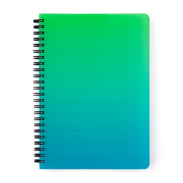 Twin wire blok A5 PP OMBRE zelená KARTONPP