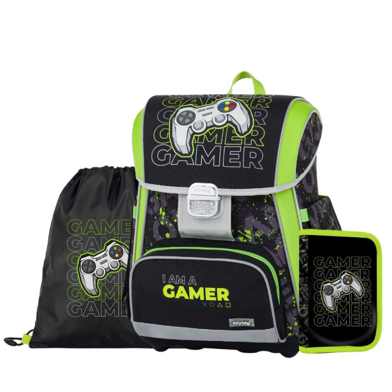 Školní set Premium Gamer – aktovka, sáček a penál