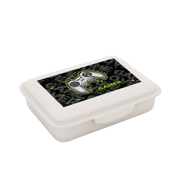 Karton P+P Box na svačinu s přihrádkou Gamer