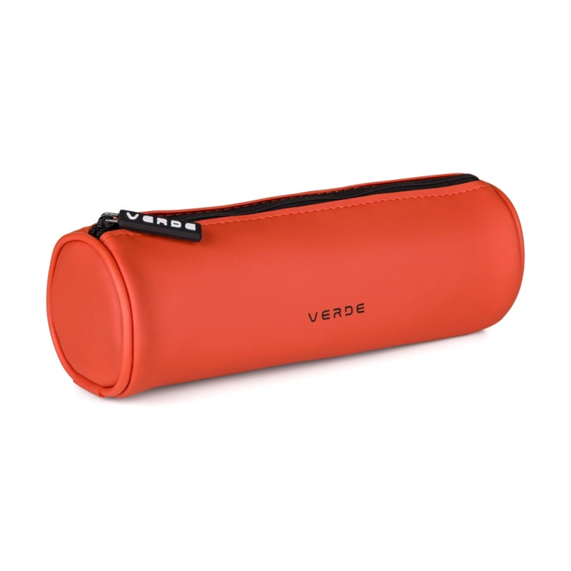 Pouzdro etue PU kulatá VERDE cihlová KARTONPP