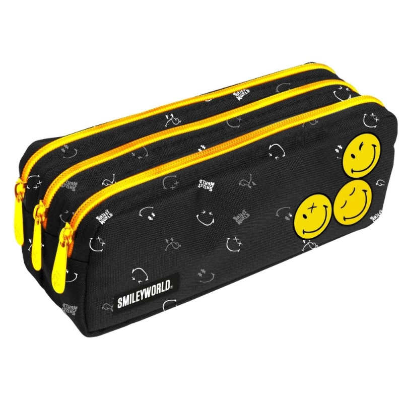Pouzdro etue 3 zipy Smiley World KARTONPP