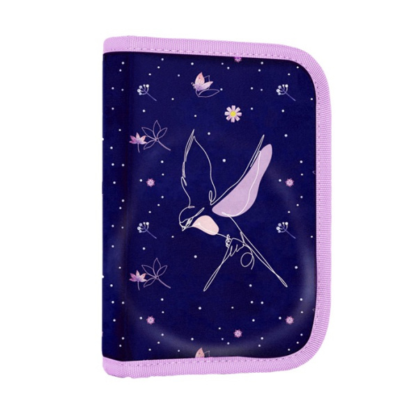 Penál 1 p. 2 chlopně, prázdný Flowers KARTONPP