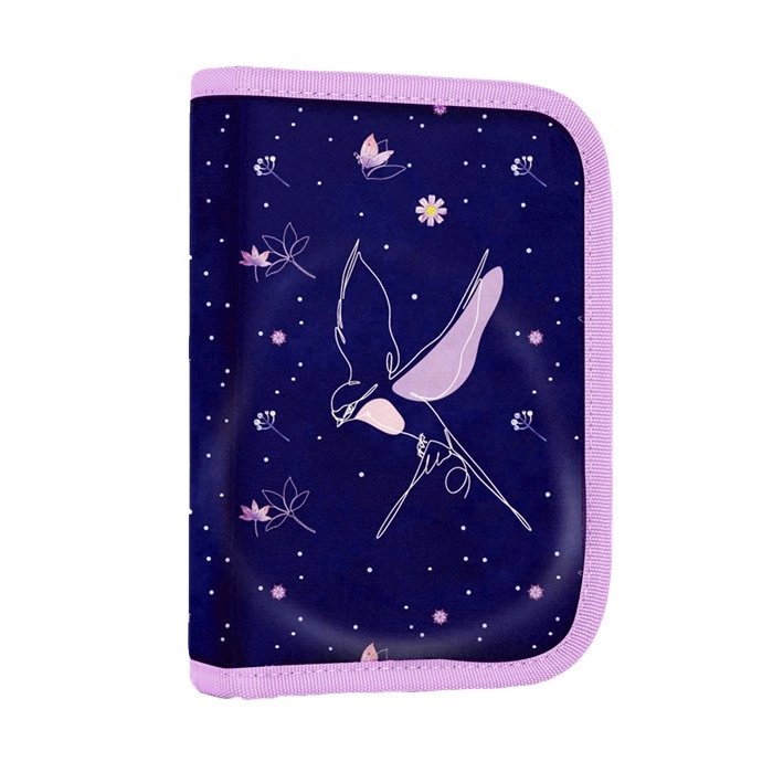 Penál 1 p. 2 chlopně, prázdný Flowers KARTONPP