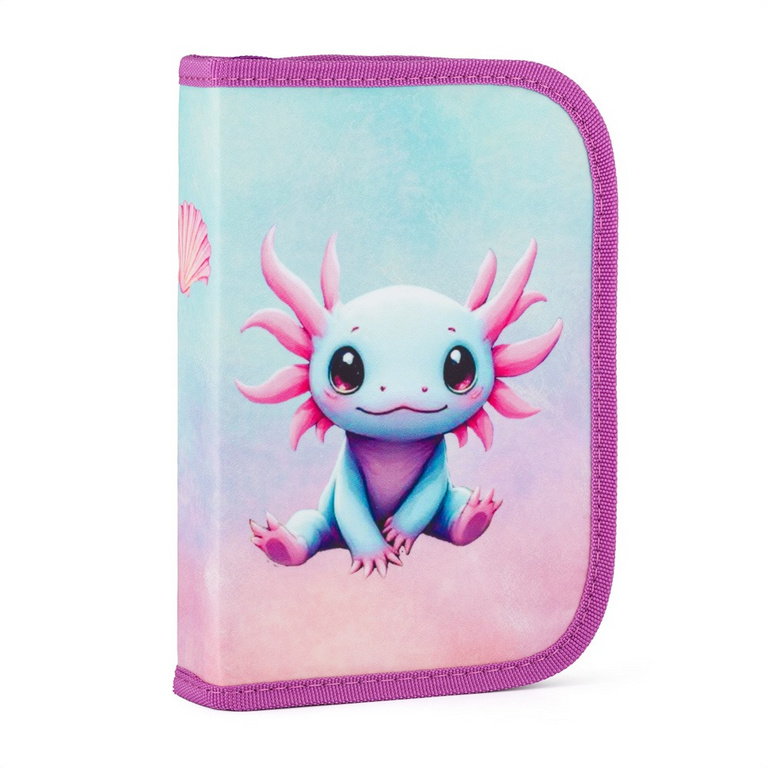 Penál 1 p. 2 chlopně, prázdný Axolotl KARTONPP
