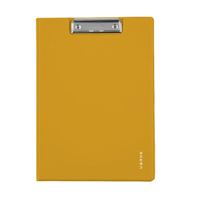 Dvojdeska A4 plast VERDE hořčice KARTONPP