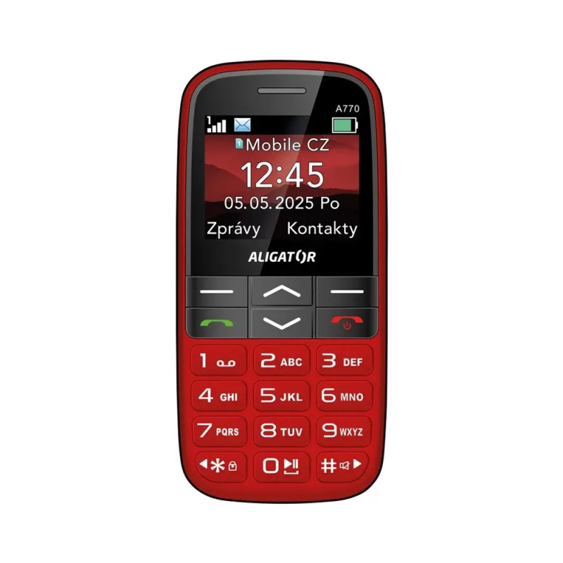 ALIGATOR A770 Senior + stolní nabíječka červený Červená