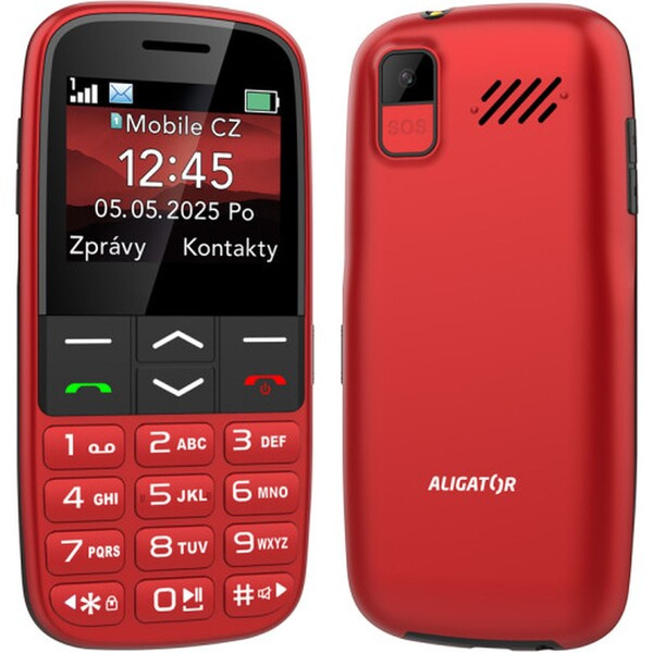 ALIGATOR A770 Senior + stolní nabíječka červený Červená