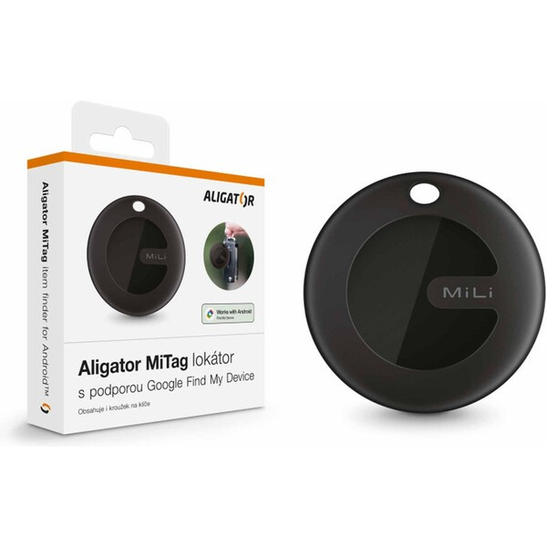 Aligator Lifetag lokátor s podporou Google Find My Device Černá