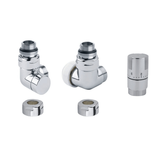 Termostatická sada ISAN úhlová levá nerez O39NUAL106