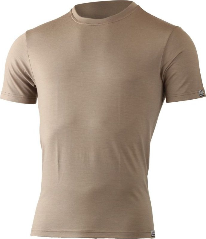Pánské merino triko LASTING Chuan hnědá Velikost: L