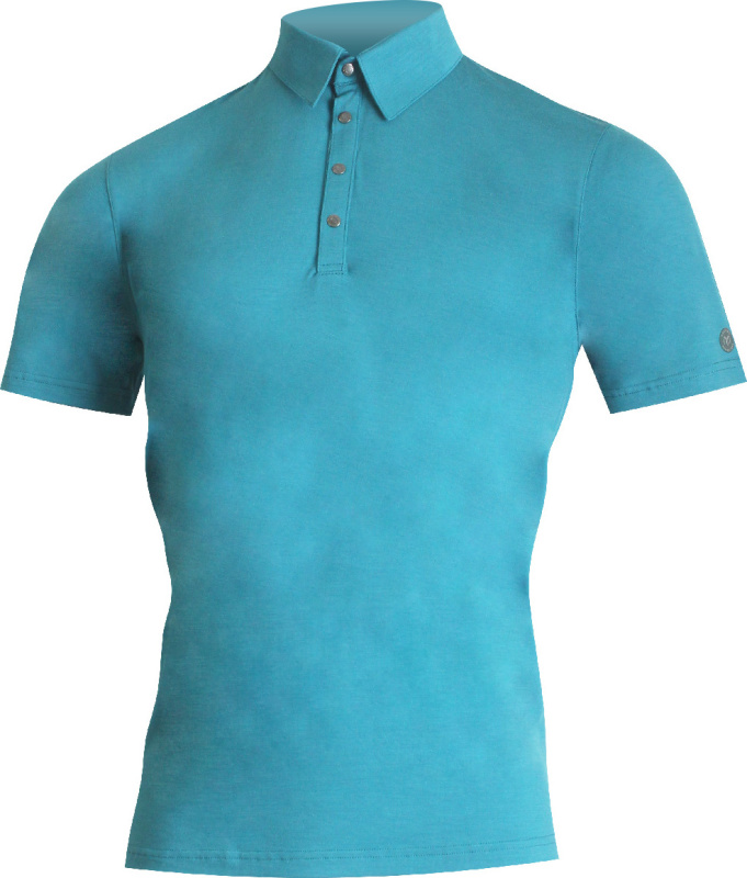 Pánská merino polo košile LASTING Eliot modrá Velikost: M