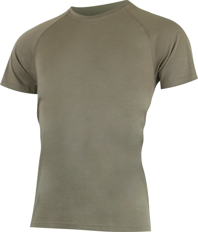 LASTING pánské merino triko QUIDO hnědé Velikost: S