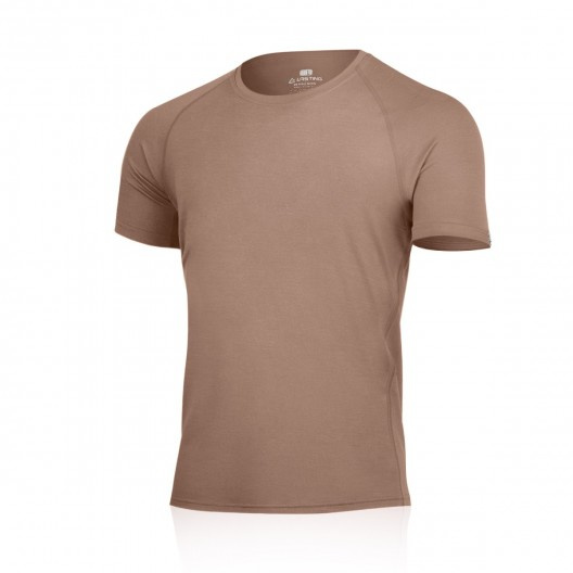 Pánské merino triko LASTING Quido hnědá Velikost: XL