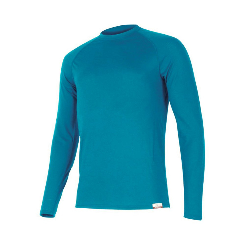 Pánské merino triko LASTING Atar modré Velikost: XL