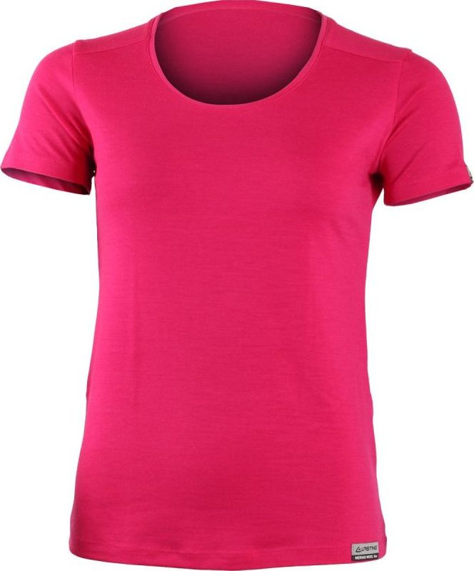 Dámské merino triko LASTING Irena růžová Velikost: XL
