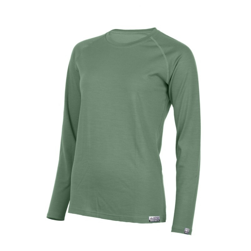 Dámské merino triko LASTING Atila zelené Velikost: XL