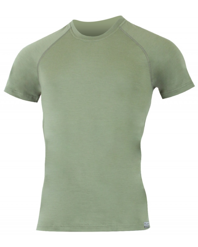 Pánské merino triko LASTING Quido zelené Velikost: XXL