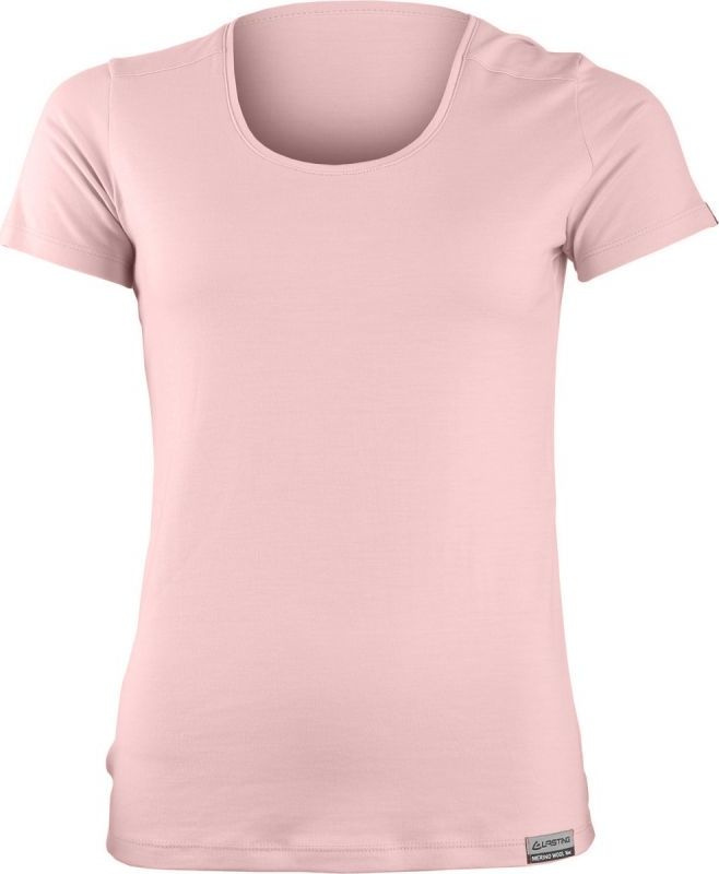 Dámské merino triko LASTING Irena růžová Velikost: XL