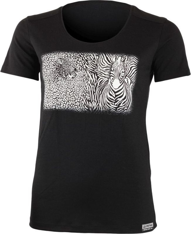 Dámské merino triko LASTING Kasa černé Velikost: L