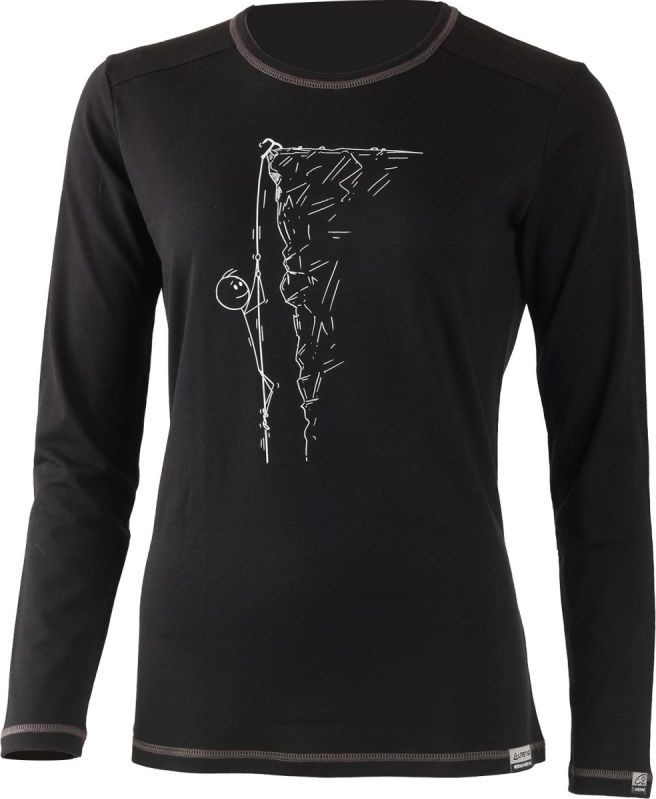 Dámské merino triko LASTING Mahil černá Velikost: S