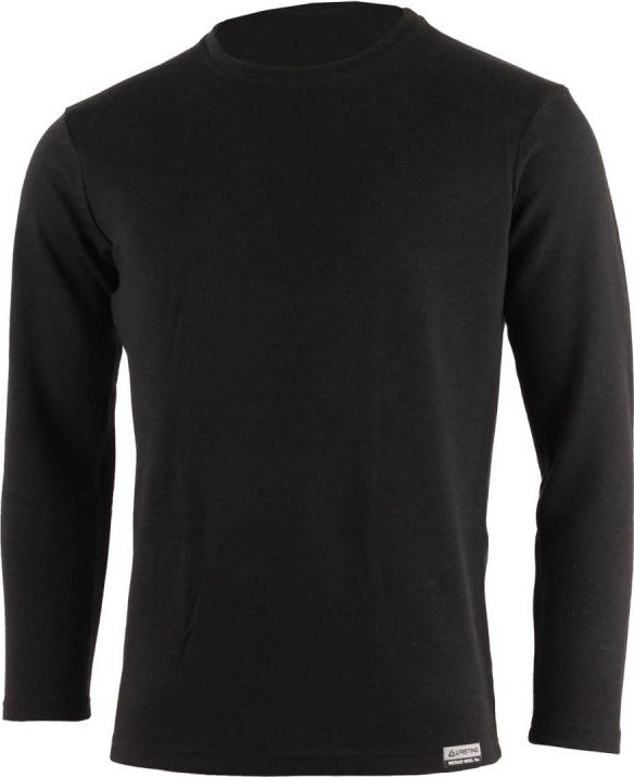 Pánská merino mikina LASTING Wolk černá Velikost: XXL