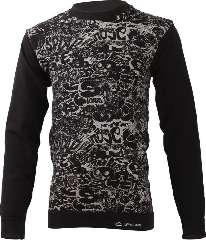 Dětské funkční triko LASTING Graf černé Velikost: 122-134