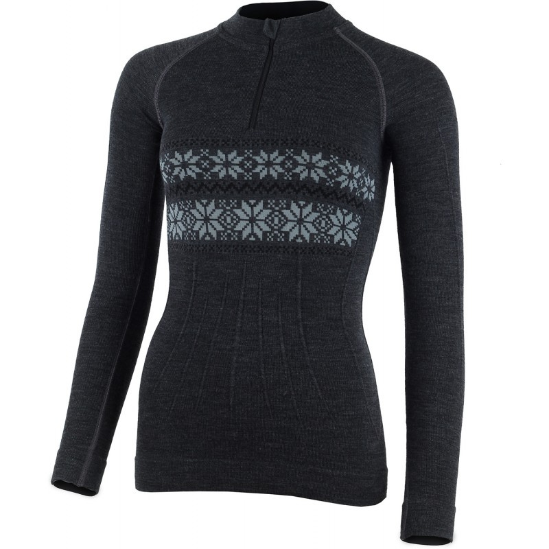 Dámská merino mikina LASTING Wigi šedá Velikost: S/M