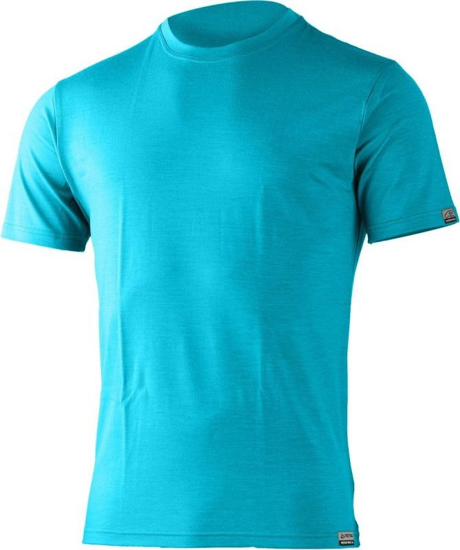 Pánské merino triko LASTING Chuan tyrkysové Velikost: L