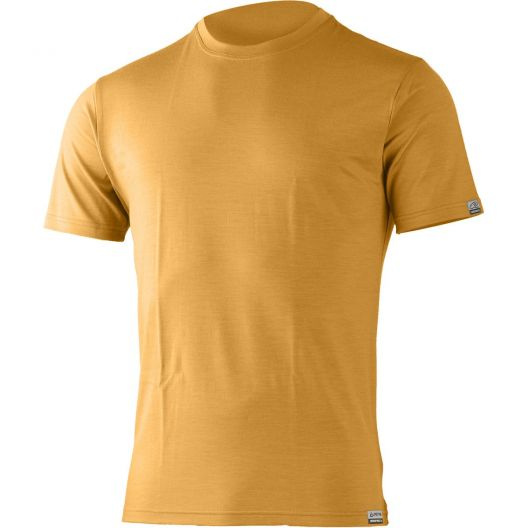 Pánské merino triko LASTING Chuan hořčicová Velikost: XL