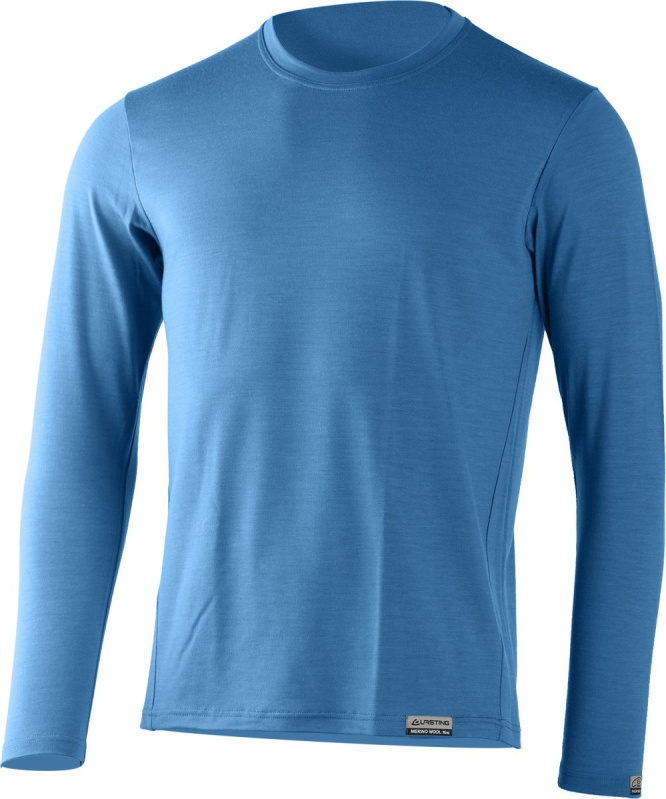 Pánské merino triko LASTING Alan modré Velikost: XXL