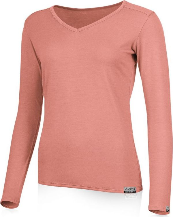 Dámské merino triko LASTING Eva lososová Velikost: XL