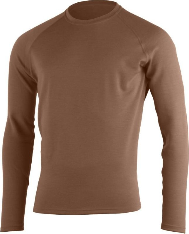 Pánské merino triko LASTING Wity hnědé Velikost: L
