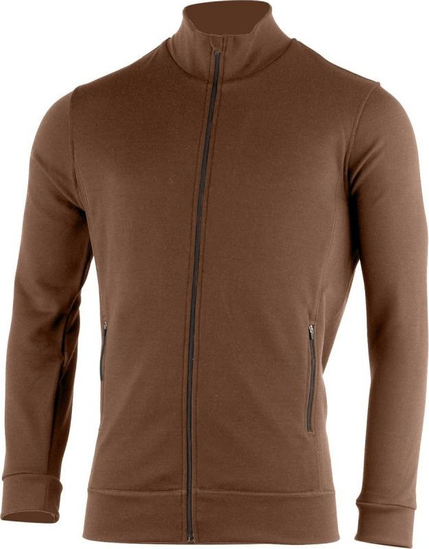 Pánská merino mikina LASTING Therm hnědá Velikost: M