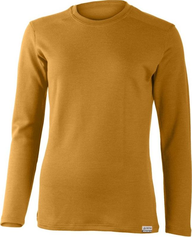 Dámská merino mikina LASTING Lota hořčicová Velikost: L