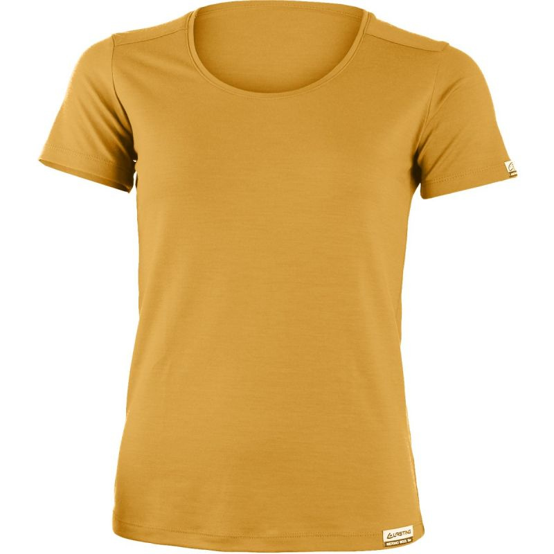 Dámské merino triko LASTING Irena hořčicová Velikost: S