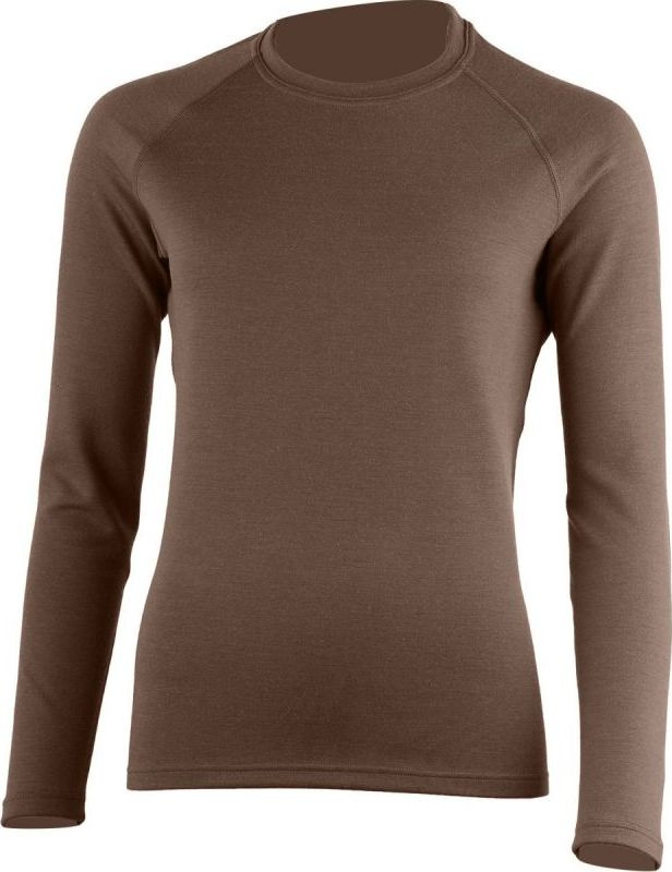 Dámská merino mikina LASTING Lena hnědá Velikost: XL