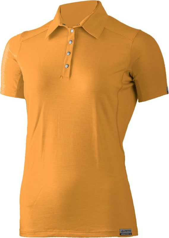 Dámská merino polo košile LASTING Alisa hořčicová Velikost: XL