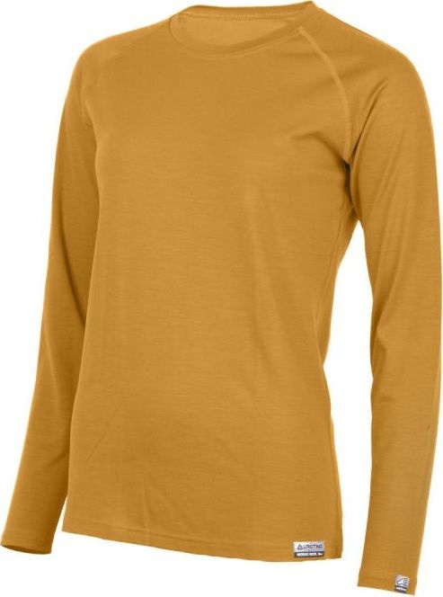 Dámské merino triko LASTING Atila hořčicové Velikost: XL