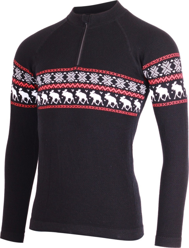 Lasting pánské merino triko LASTING Waron černé Velikost: L/XL
