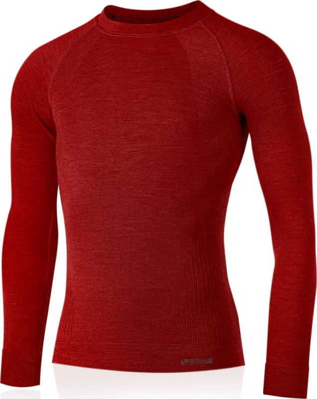 Pánské merino triko LASTING Mapol červené Velikost: 2XL/3XL