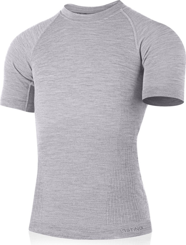 Pánské merino triko LASTING Mabel šedé Velikost: S/M