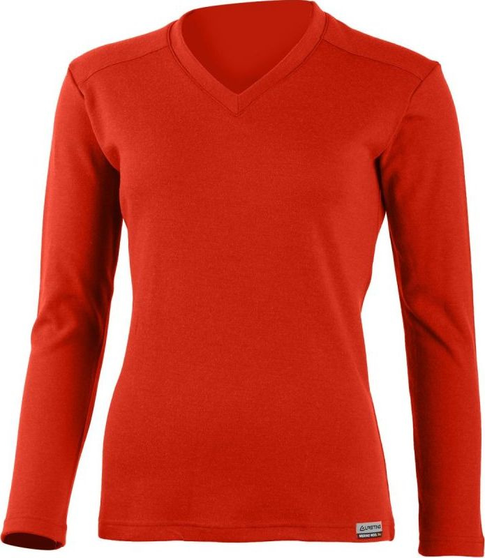 Dámská merino mikina LASTING Stela červená Velikost: XL