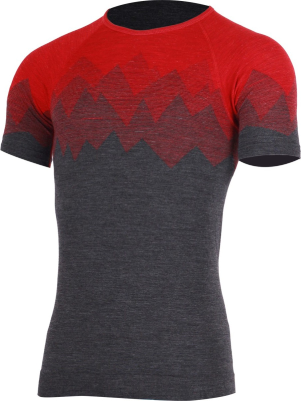 LASTING pánské merino bezešvé triko WESOR červené Velikost: S/M