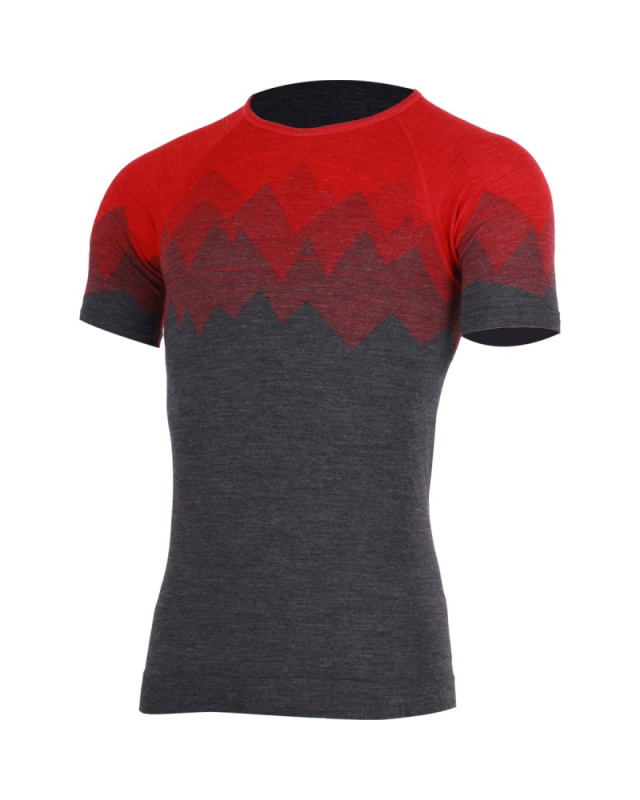 LASTING pánské merino bezešvé triko WESOR červené Velikost: S/M