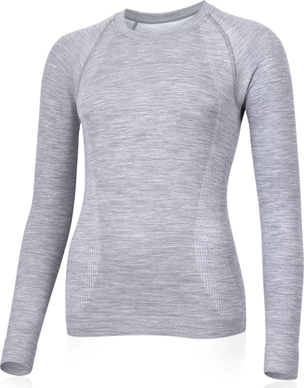 Dámské merino triko LASTING Wara šedé Velikost: L/XL